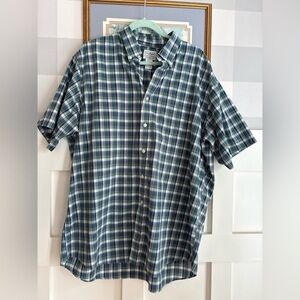 L.L. Bean Men's Green Plaid Shirt Size XL